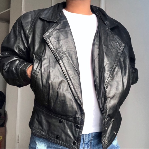 VINTAGE CROP LEATHER JACKET - Picture 2 of 6